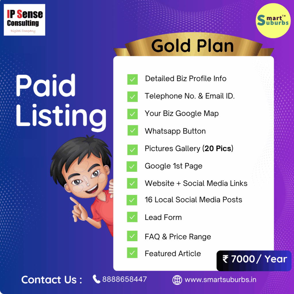 Dadarwest Business Directory, Paid Listing Gold Plan with best digital marketing agency pune and mumbai